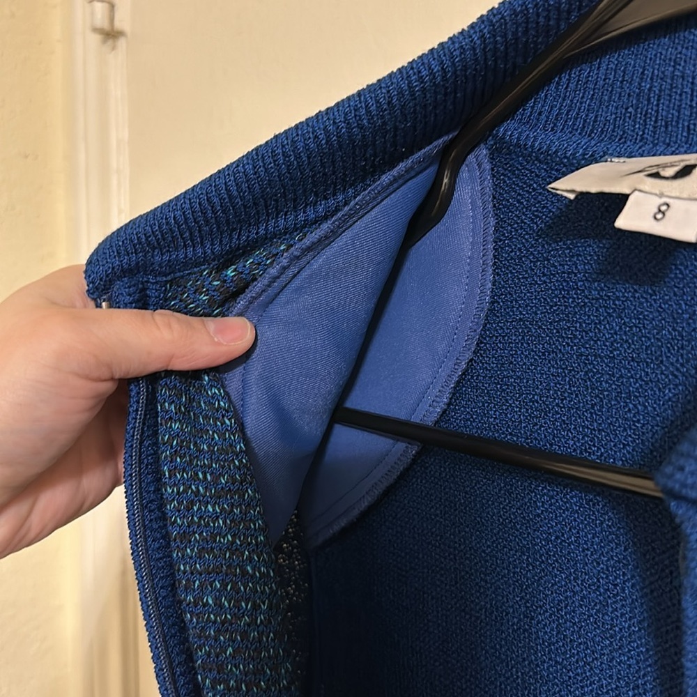 Vintage St. John Collection Two Toned Sapphire Zip Jacket - Picture 6 of 6